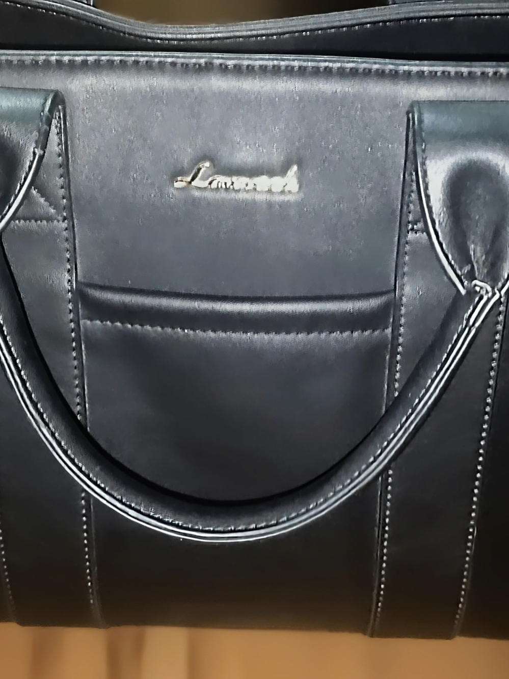 Black Structured Tote Bag